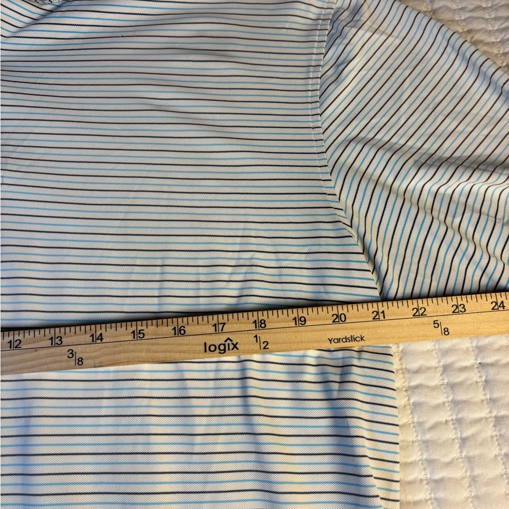 Peter Millar Summer Comfort Polo Shirt Men L Striped Golf Performance Resort - Picture 5 of 6